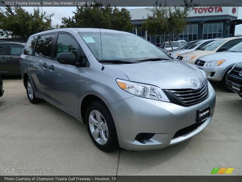 Silver Sky Metallic / Light Gray 2012 Toyota Sienna