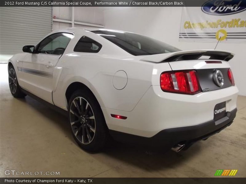 Performance White / Charcoal Black/Carbon Black 2012 Ford Mustang C/S California Special Coupe