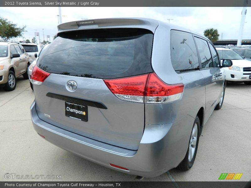 Silver Sky Metallic / Light Gray 2012 Toyota Sienna