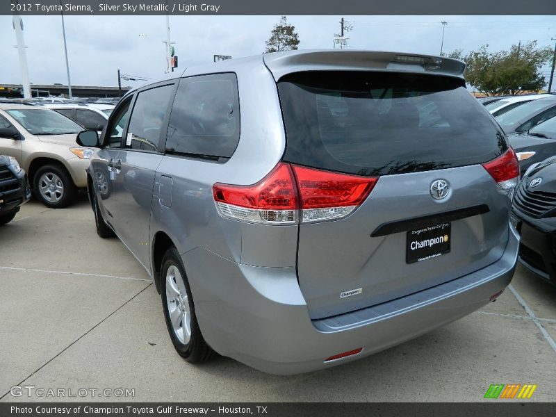 Silver Sky Metallic / Light Gray 2012 Toyota Sienna