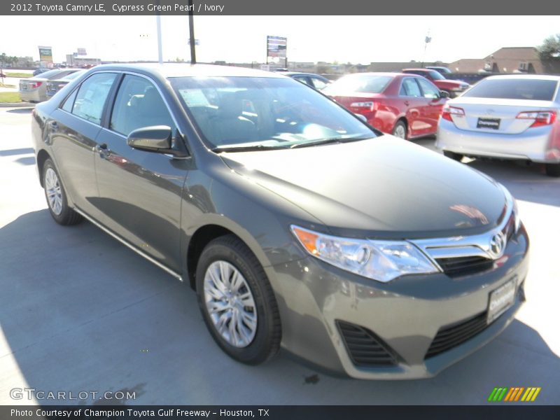 Cypress Green Pearl / Ivory 2012 Toyota Camry LE
