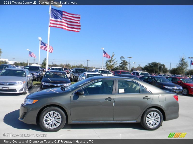 Cypress Green Pearl / Ivory 2012 Toyota Camry LE