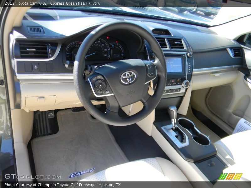 Cypress Green Pearl / Ivory 2012 Toyota Camry LE