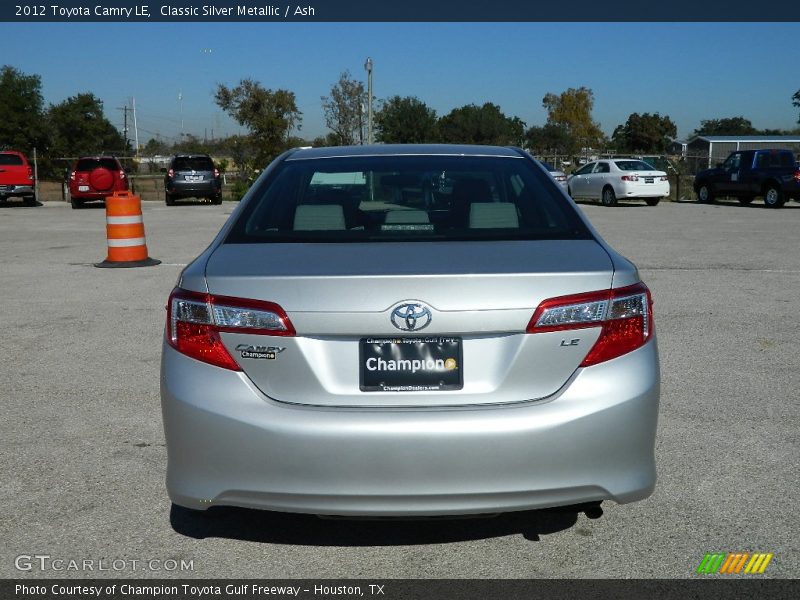 Classic Silver Metallic / Ash 2012 Toyota Camry LE