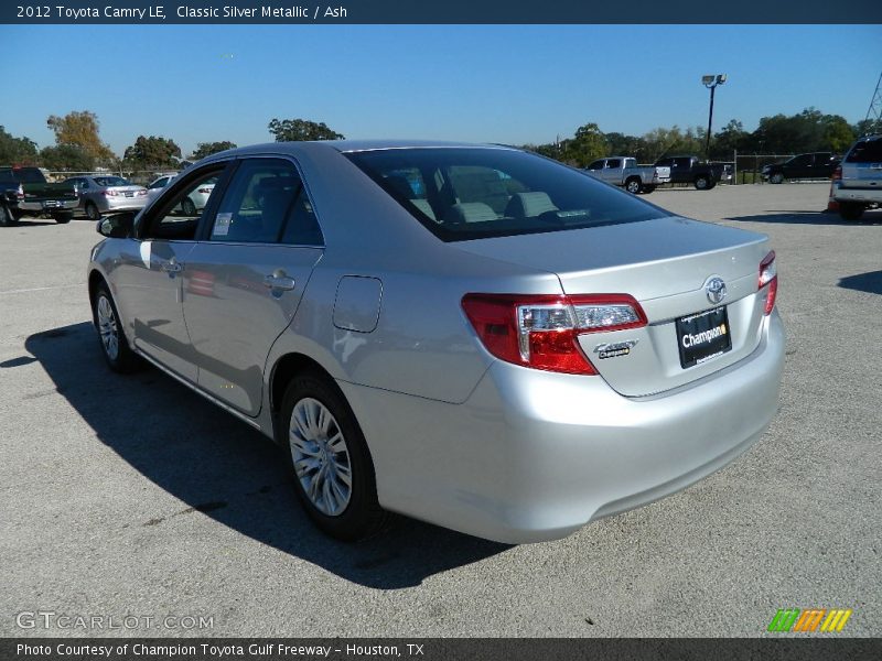 Classic Silver Metallic / Ash 2012 Toyota Camry LE