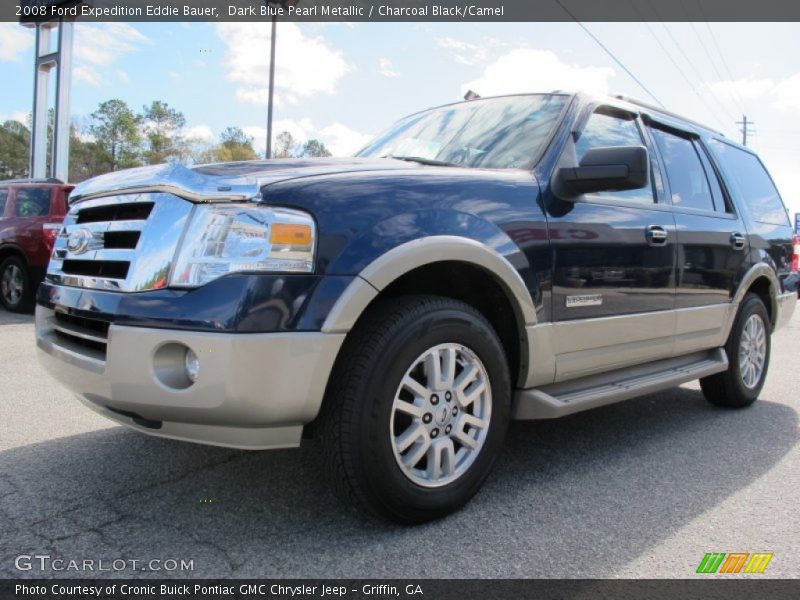 Dark Blue Pearl Metallic / Charcoal Black/Camel 2008 Ford Expedition Eddie Bauer