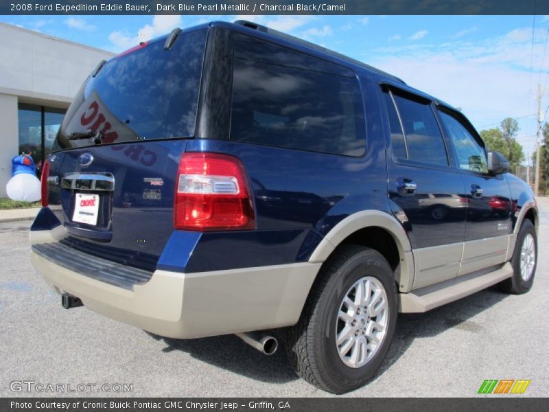 Dark Blue Pearl Metallic / Charcoal Black/Camel 2008 Ford Expedition Eddie Bauer