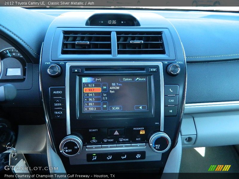 Classic Silver Metallic / Ash 2012 Toyota Camry LE