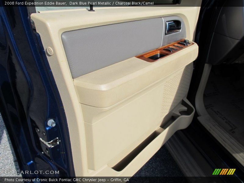 Dark Blue Pearl Metallic / Charcoal Black/Camel 2008 Ford Expedition Eddie Bauer