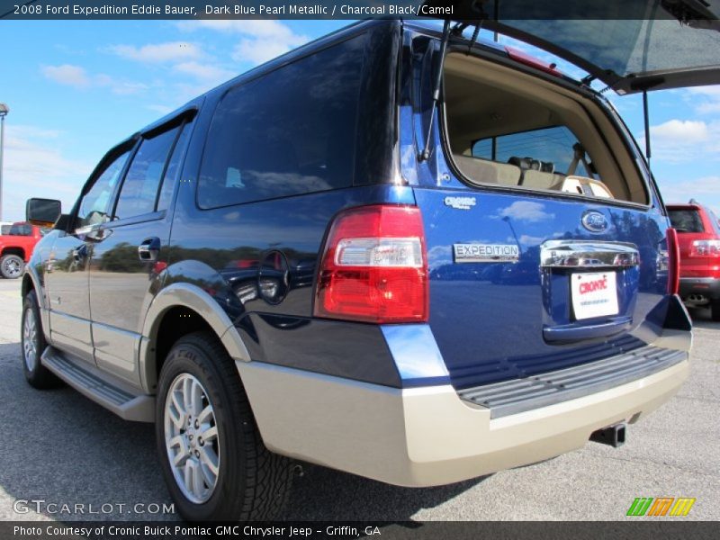 Dark Blue Pearl Metallic / Charcoal Black/Camel 2008 Ford Expedition Eddie Bauer