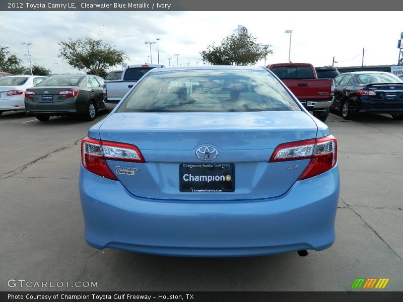 Clearwater Blue Metallic / Ivory 2012 Toyota Camry LE