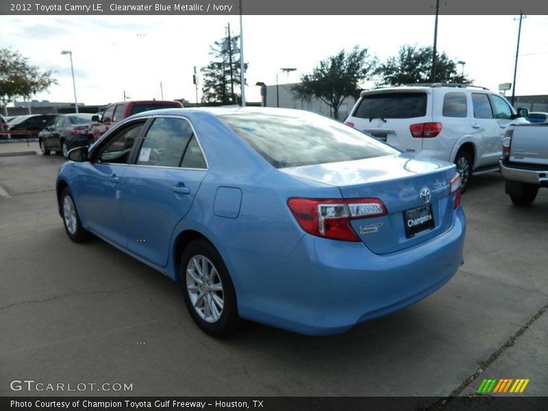 Clearwater Blue Metallic / Ivory 2012 Toyota Camry LE
