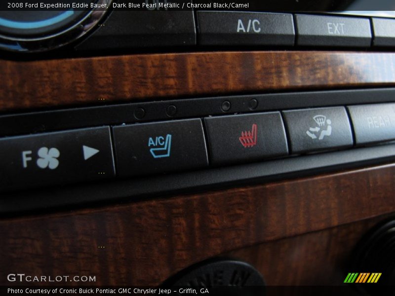 Dark Blue Pearl Metallic / Charcoal Black/Camel 2008 Ford Expedition Eddie Bauer