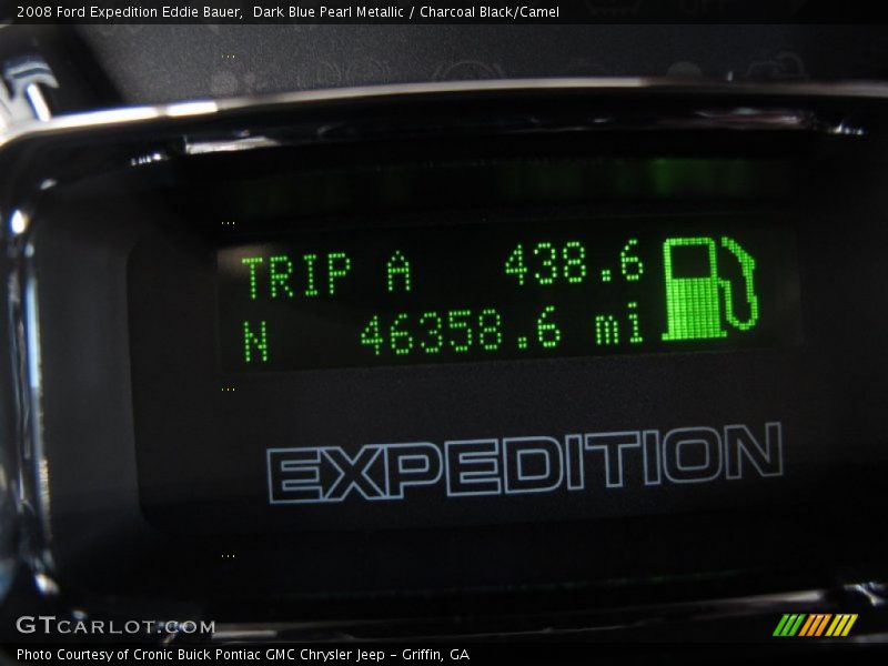 Dark Blue Pearl Metallic / Charcoal Black/Camel 2008 Ford Expedition Eddie Bauer