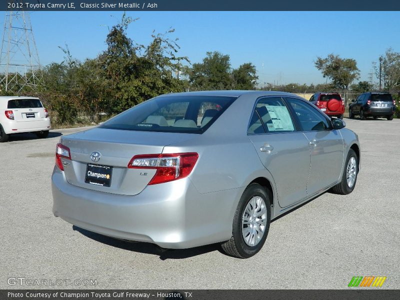 Classic Silver Metallic / Ash 2012 Toyota Camry LE