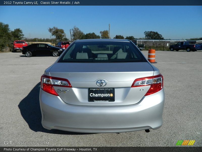 Classic Silver Metallic / Ash 2012 Toyota Camry LE