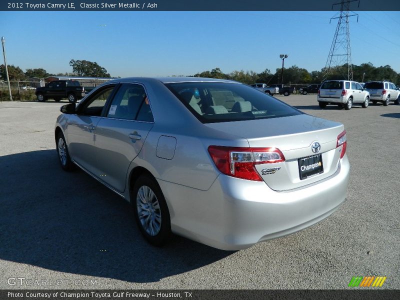 Classic Silver Metallic / Ash 2012 Toyota Camry LE
