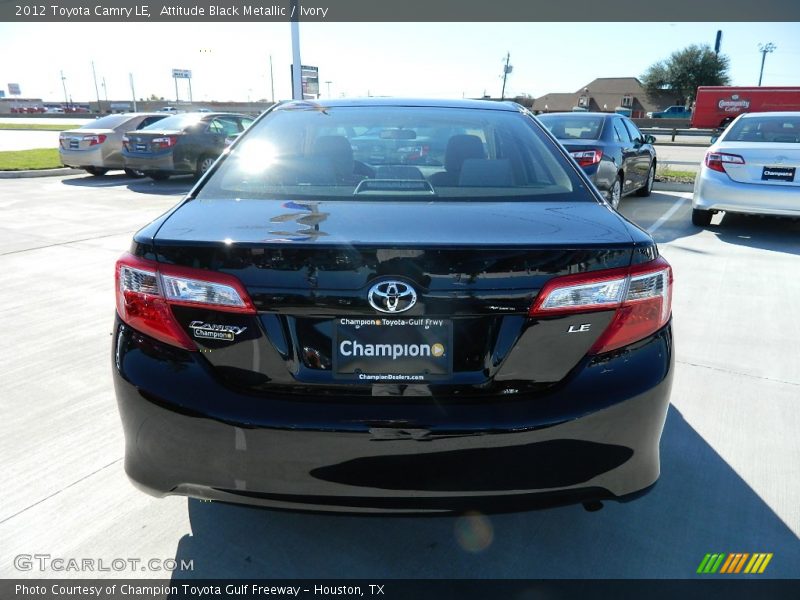 Attitude Black Metallic / Ivory 2012 Toyota Camry LE