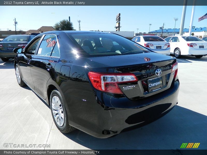 Attitude Black Metallic / Ivory 2012 Toyota Camry LE