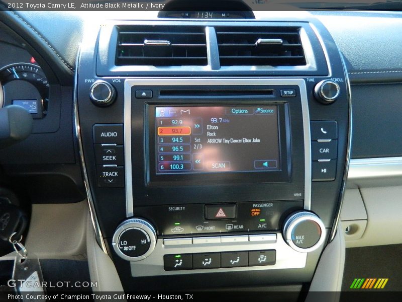 Attitude Black Metallic / Ivory 2012 Toyota Camry LE
