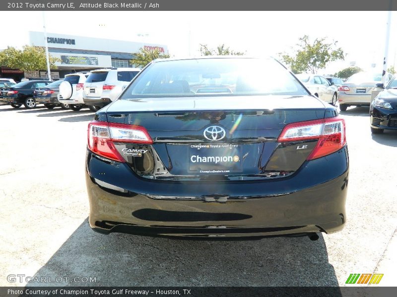 Attitude Black Metallic / Ash 2012 Toyota Camry LE