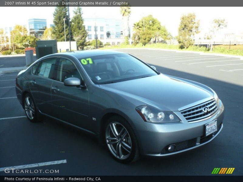 Diamond Graphite Metallic / Graphite 2007 Infiniti M 45 Sport Sedan