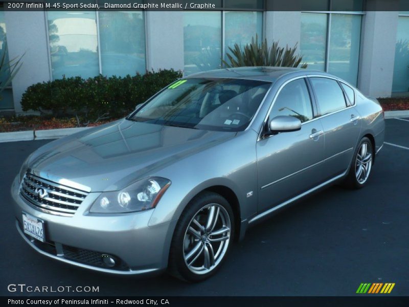 Diamond Graphite Metallic / Graphite 2007 Infiniti M 45 Sport Sedan