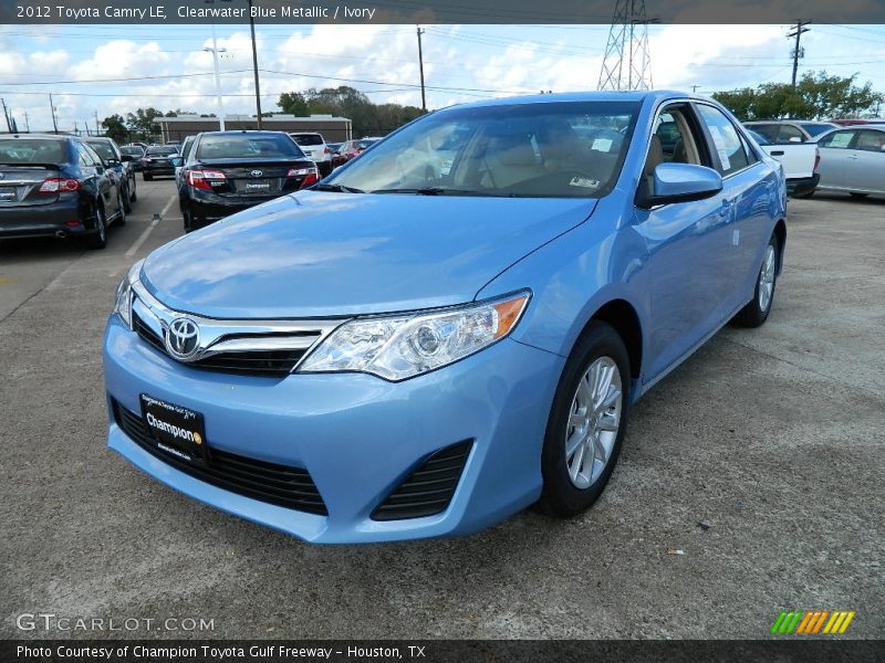 Clearwater Blue Metallic / Ivory 2012 Toyota Camry LE