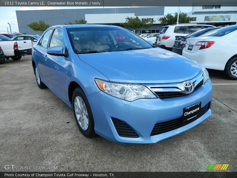 Clearwater Blue Metallic / Ivory 2012 Toyota Camry LE