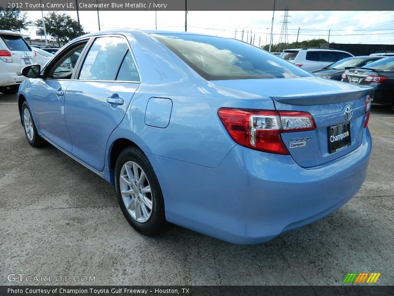 Clearwater Blue Metallic / Ivory 2012 Toyota Camry LE