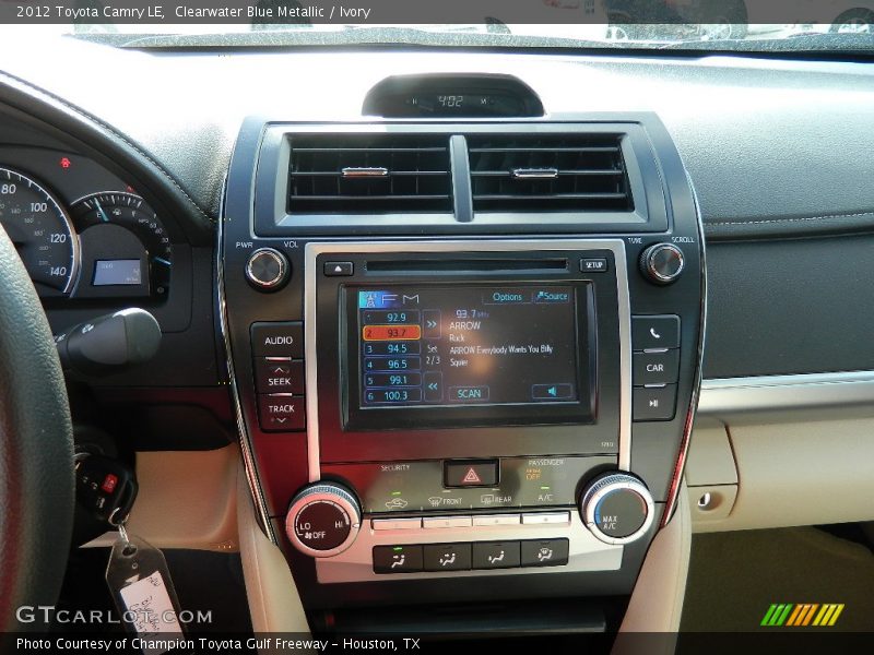 Clearwater Blue Metallic / Ivory 2012 Toyota Camry LE