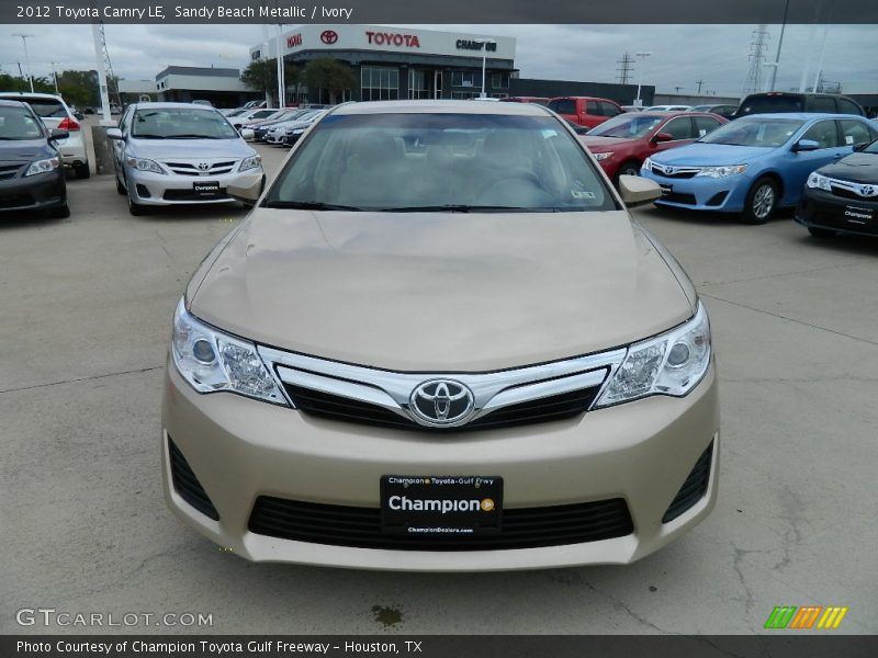 Sandy Beach Metallic / Ivory 2012 Toyota Camry LE