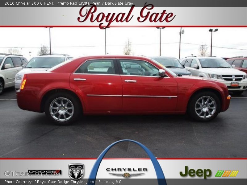 Inferno Red Crystal Pearl / Dark Slate Gray 2010 Chrysler 300 C HEMI