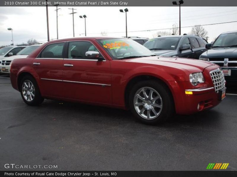 Inferno Red Crystal Pearl / Dark Slate Gray 2010 Chrysler 300 C HEMI