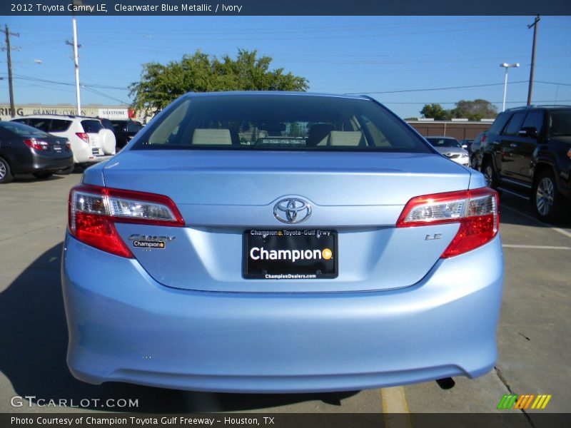 Clearwater Blue Metallic / Ivory 2012 Toyota Camry LE