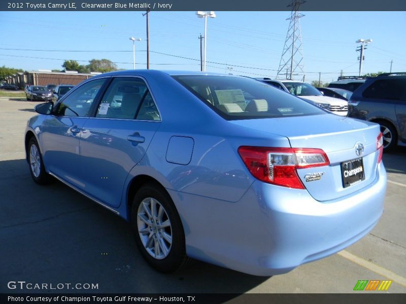 Clearwater Blue Metallic / Ivory 2012 Toyota Camry LE