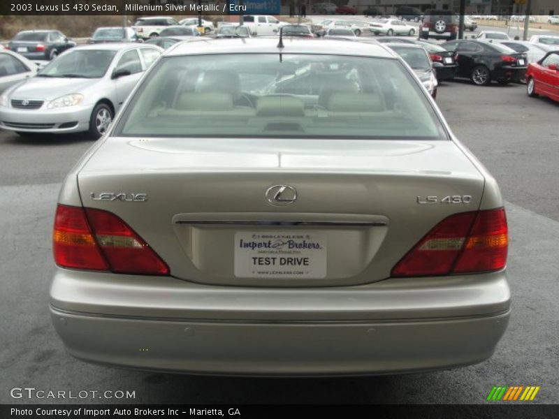 Millenium Silver Metallic / Ecru 2003 Lexus LS 430 Sedan