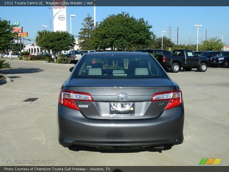 Magnetic Gray Metallic / Ash 2012 Toyota Camry LE