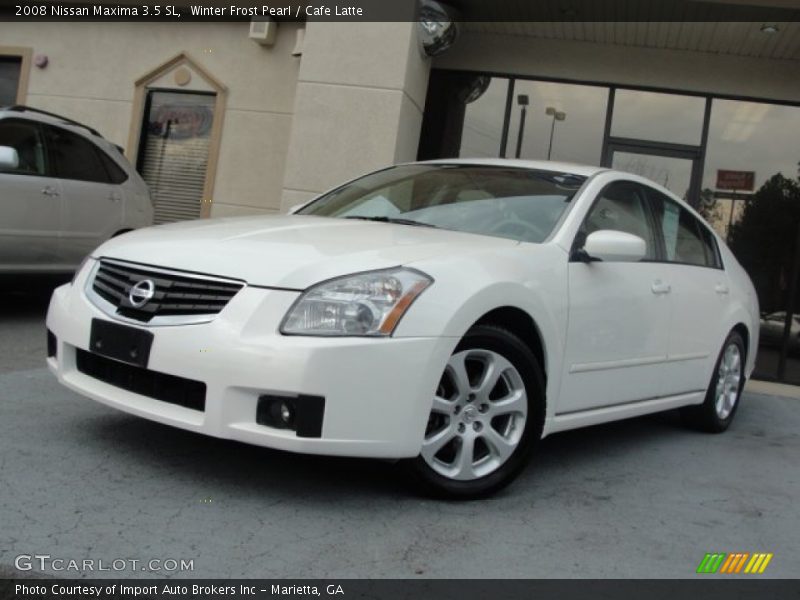 Winter Frost Pearl / Cafe Latte 2008 Nissan Maxima 3.5 SL