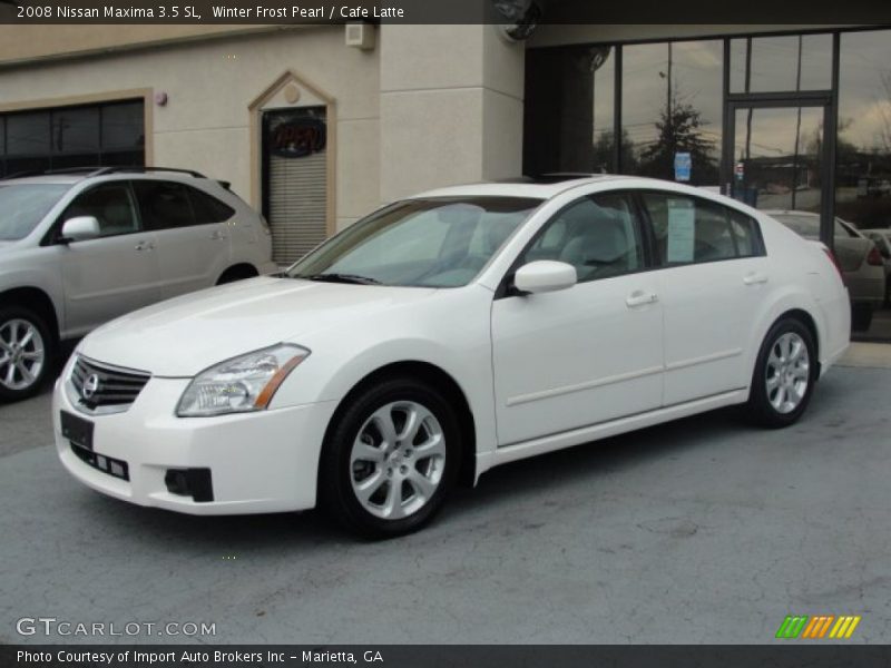 Winter Frost Pearl / Cafe Latte 2008 Nissan Maxima 3.5 SL