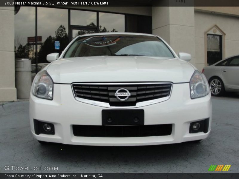 Winter Frost Pearl / Cafe Latte 2008 Nissan Maxima 3.5 SL