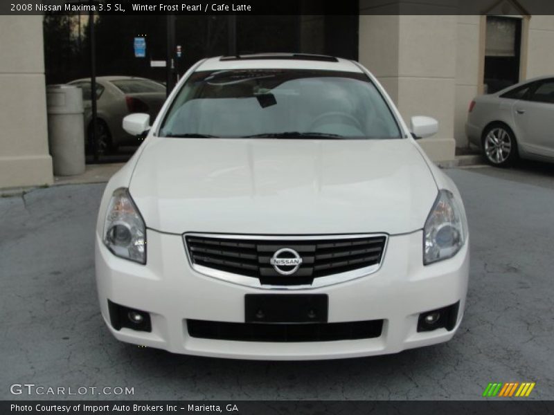 Winter Frost Pearl / Cafe Latte 2008 Nissan Maxima 3.5 SL