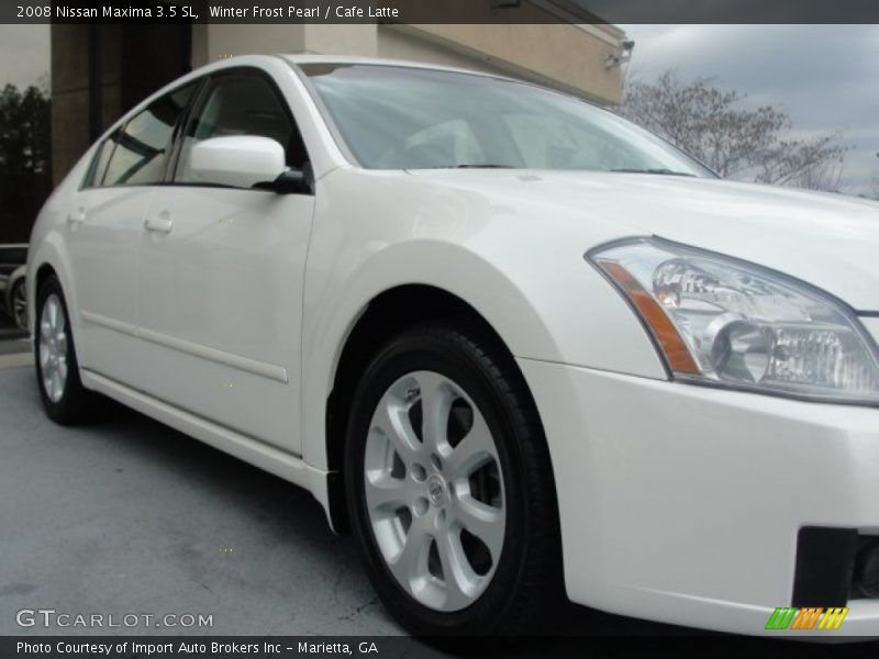 Winter Frost Pearl / Cafe Latte 2008 Nissan Maxima 3.5 SL