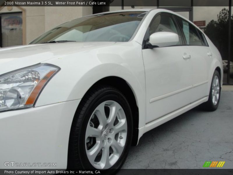 Winter Frost Pearl / Cafe Latte 2008 Nissan Maxima 3.5 SL