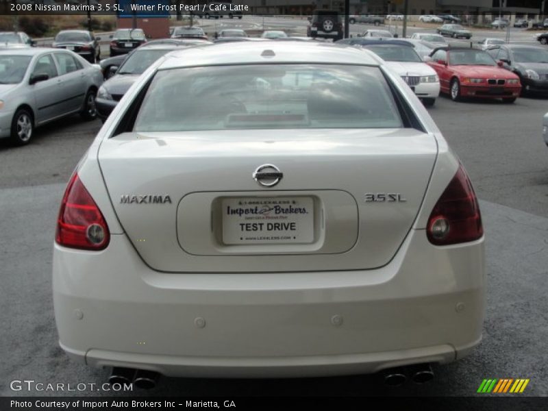 Winter Frost Pearl / Cafe Latte 2008 Nissan Maxima 3.5 SL