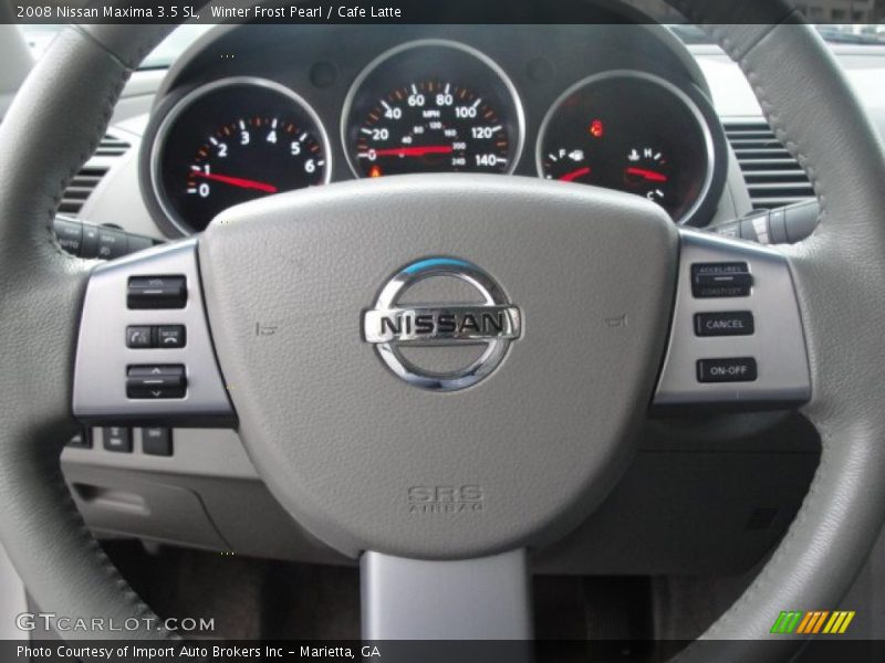 Winter Frost Pearl / Cafe Latte 2008 Nissan Maxima 3.5 SL