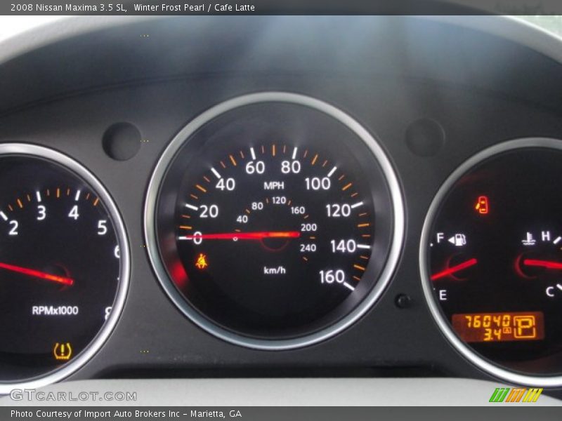 Winter Frost Pearl / Cafe Latte 2008 Nissan Maxima 3.5 SL