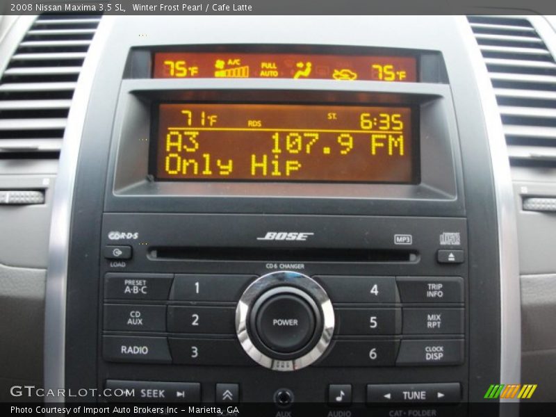 Winter Frost Pearl / Cafe Latte 2008 Nissan Maxima 3.5 SL
