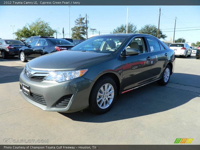 Cypress Green Pearl / Ivory 2012 Toyota Camry LE