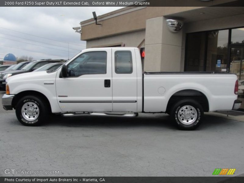 Oxford White / Medium Graphite 2000 Ford F250 Super Duty XLT Extended Cab
